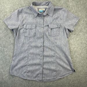 Magellan Outdoors Shirt Womens XL Blue Classic Fit Fish Gear Vented Fishing